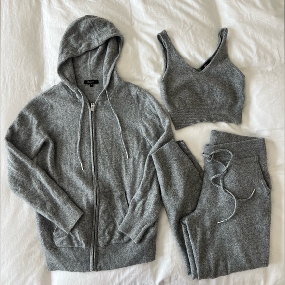 Quince Mongolian Cashmere Spring Cropped Tank - Picture 6 of 6